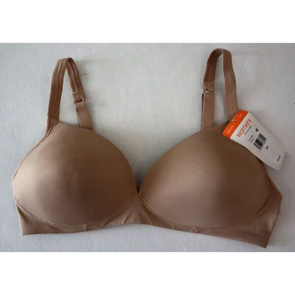 Warner's Women's Sz 38B Toasted Almond Tan Elements of Bliss Wire-Free Lift Bra - Picture 1 of 6